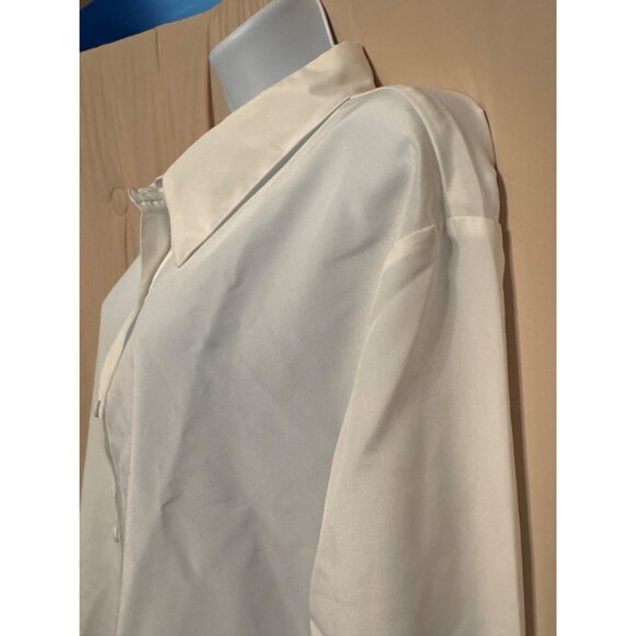White Elisabeth Williams Vintage Shirt NEW with Lace XL - Picture 3 of 4